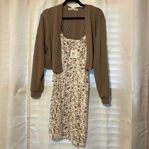 Tan floral two piece Wallflower dress